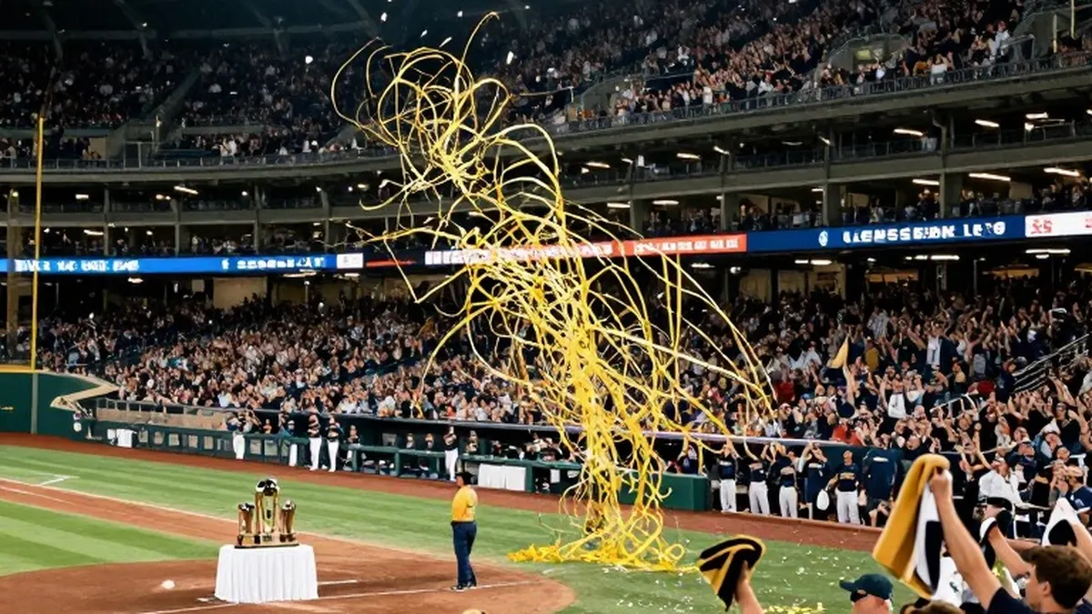 Illustration for: Brewers Beat Rays 4-1 to Claim First World Series Title in Franchise History